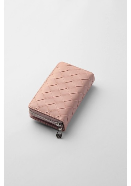 Büyük Boy Desenli Kadın Cüzdan - 65307 - Pudra indirimleri