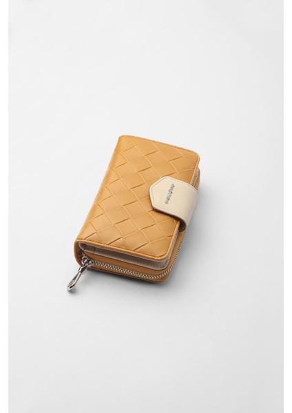 Büyük Boy Desenli Kadın Cüzdan - 65307 - Hardal/bej fiyatları