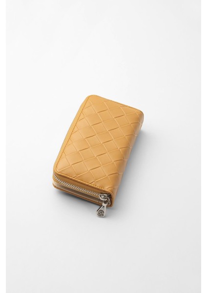 Büyük Boy Desenli Kadın Cüzdan - 65307 - Hardal/bej indirimleri