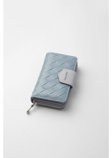 Büyük Boy Desenli Kadın Cüzdan - 65307 - Buz Mavisi fiyatları