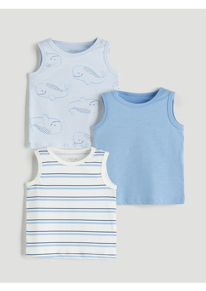 Yeni Sezon Bisiklet Yaka Erkek Bebek Atlet 3'lu - S5PE14Z1