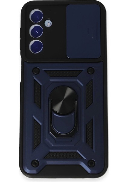 Samsung Galaxy M34 5g Kılıf Pars Lens Yüzüklü Silikon - LACIVERT-(5796)