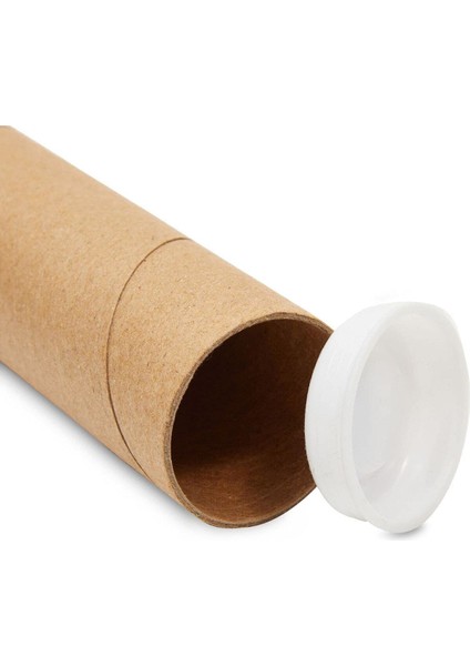 Postüp Kapaklı Silindir Kutu Karton Rulo Gönderi Poster Afiş Harita Tüpü 10 Adet 5 cm x 102 cm indirimleri