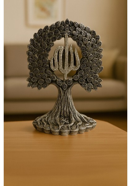 Allah Yazılı Esmaül Hüsna Dekoratif Ağaç Biblo 27X20 modelleri