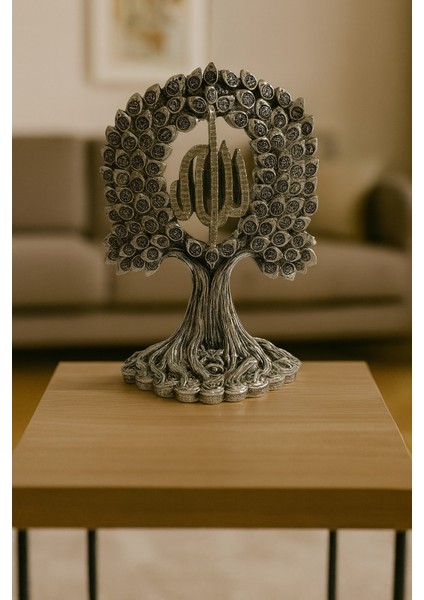 Allah Yazılı Esmaül Hüsna Dekoratif Ağaç Biblo 27X20 fırsatları