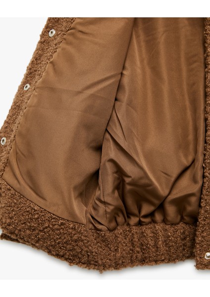 Dik Yaka Uzun Kollu Kapaklı Cepli Bürümcük Ceket fırsatları