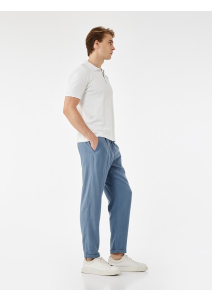 Viskon Cep Detaylı Rayon Tapered Beli Bağcıklı Pantolon fiyatları