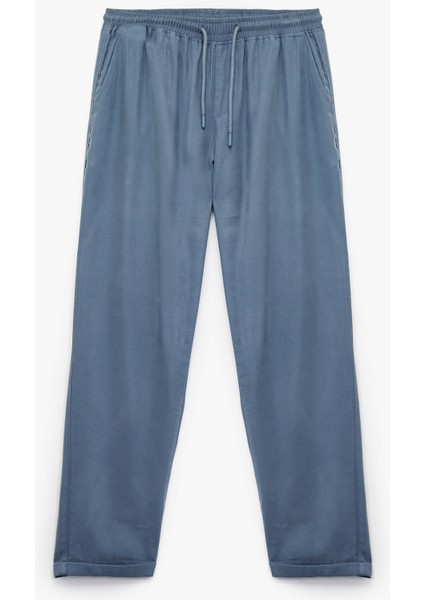 Viskon Cep Detaylı Rayon Tapered Beli Bağcıklı Pantolon modelleri