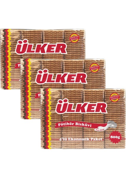 Pötibör Bisküvi 800 gr x 3 Adet