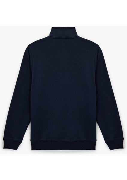 Uzun Kollu Şardonlu Basic Yarım Fermuarlı Sweatshirt indirimleri