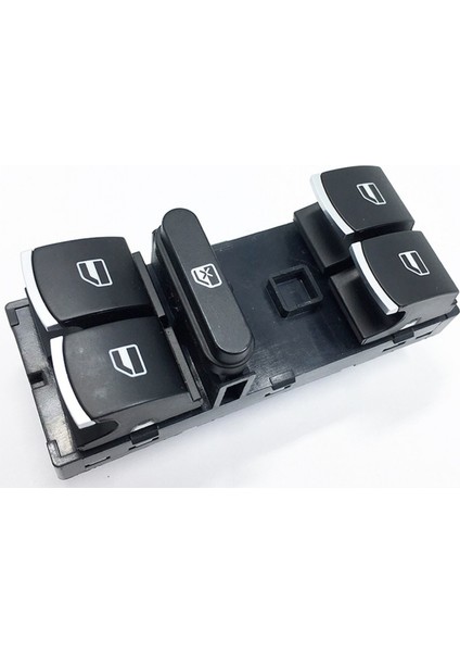 Volkswagen Vw Golf 5 Mk5 2004-2008 Uyumlu Sol Ön Dörtlü Krom Cam Açma Düğmesi ve Çerçevesi Siyah