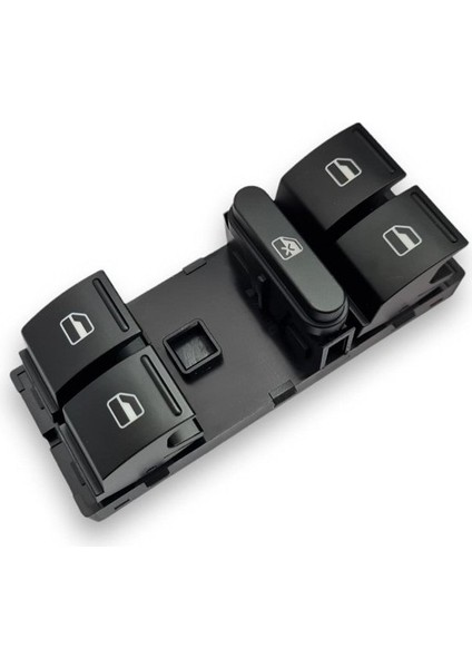 Volkswagen Vw Jetta 2006-2010 Uyumlu Sol Ön Dörtlü Cam Açma Düğmesi ve Çerçevesi Siyah modelleri