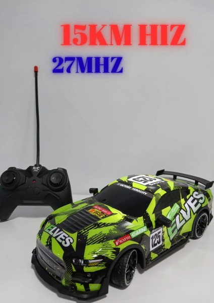 26 cm Işıklı Hızlı Şarjlı Full Fonksiyon Uzaktan Kumandalı Yarış Arabası