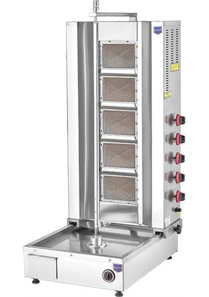 5 Radyanlı Alttan Motorlu Doğalgazlı (Ce) Döner Ocağı