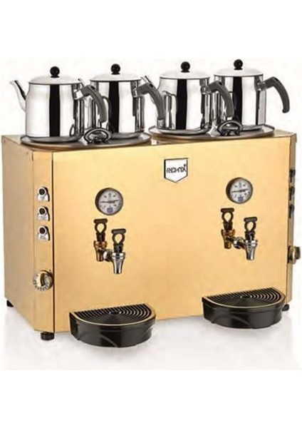 Master Elektrikli Otomatik Su Alma 46 Litre Dört Demlikli Çay Kazanı Makinesi