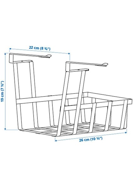 Palycke Asılabilir Dolap Düzenleyici Beyaz 22x26x19 Cm 80534433