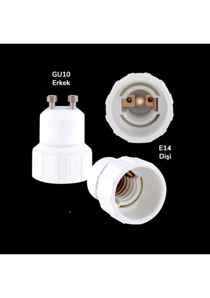 Duy Dönüştürücü GU10 Erkek / E14 Dişi Ampul Çevirici Adaptör LED Lamba Soket modelleri