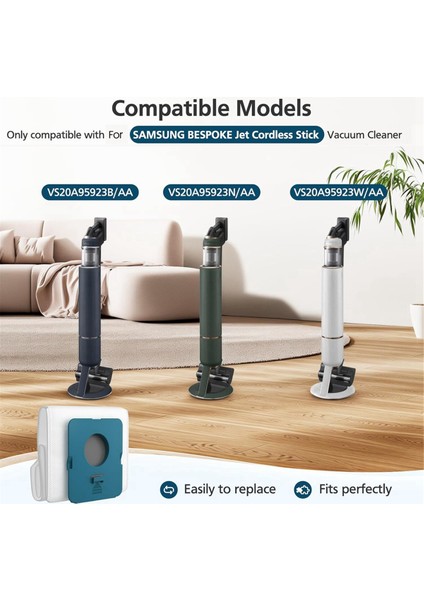 Samsung Bespoke Jet Kablosuz Dikey Süpürge Için 12'li Paket VCA-ADB953 Toz Torbası, VCA-ADB953/AA Parçasıyla Karşılaştırın (Yurt Dışından) fiyatları