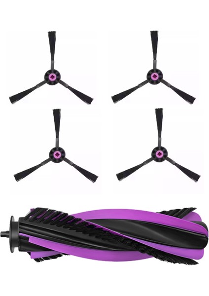 Jonr P20 Pro Robot Süpürge Temizlik Yedek Parçaları 4 Adet Yan Fırça + 1 Adet Ana Fırça (Yurt Dışından)