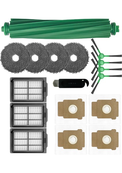 Irobot Roomba Plus 505 COMBO/405 Combo Elektrikli Süpürge Parçaları Için 17 Parça Ana Yan Fırça Hepa Filtreleri Paspas Pedi Toz Torbası (Yurt Dışından) modelleri