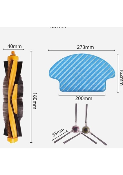 Ecovacs DD35/56/33 Robot Süpürgeler Için Süpürge Aksesuarları Yedek Malzemeleri (Yurt Dışından) fiyatları