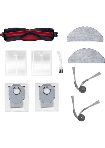 Roborock Q7 Tf/q7 Tf+ Süpürge Robotu Aksesuarları Için 10 Adet Silindir Yan Fırça Hepa Filtre Paspas Pedi Toz Torbası (Yurt Dışından)