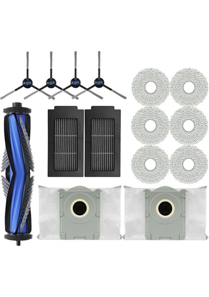 Ecovacs T50 Pro Omnı / T50 Omnı Robot Süpürge Yedek Parçaları Ana Yan Fırçalar Paspas Bezleri Hepa Filtreler Toz Torbaları (Yurt Dışından)