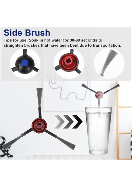 Ecovacs Deebot N20 PLUS/N20 Pro Plus Robot Süpürge Aksesuarları, Yedek Parçalar Ana Yan Fırça, Filtre, Paspas Pedi (Yurt Dışından) modelleri