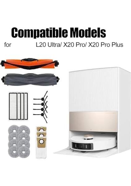 Dreame, L20 Ultra, X20 Pro, X20 Pro Plus, Xiaomi, X20+ Elektrikli Süpürge Yedek Parçaları Için Aksesuar Seti (Yurt Dışından) modelleri
