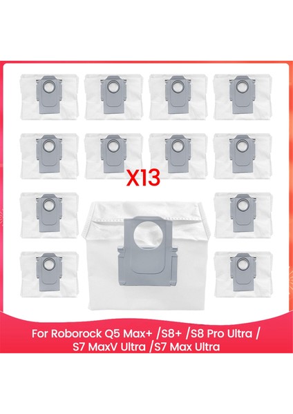 Roborock Q5 Max+ /s8+ /s8 Pro Ultra /s7 Maxv Ultra /s7 Max Ultra Robotik Süpürge Yedek Parçaları Için Toz Torbaları (Yurt Dışından)