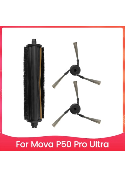Mova P50 Pro Ultra Elektrikli Süpürge Yedek Parçaları Için Yan Fırçalı 3 Adet Saç Kesme Önleyici Tricut Fırçası (Yurt Dışından)