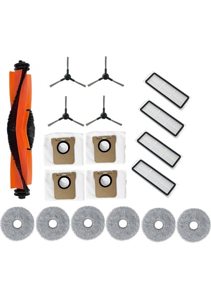 Xiaomi Mijia M30 D102 Elektrikli Süpürge Aksesuarları Için 19 Adet Ana Yan Fırça Paspas Filtre Toz Torbaları (Yurt Dışından)