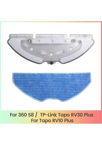 360 S8 / Tp-Link Tapo RV30 Plus / Tapo RV10 Plus Robot Süpürge Mikrofiber Pedler Için Yedek Paspas Braketi Seti (Yurt Dışından)