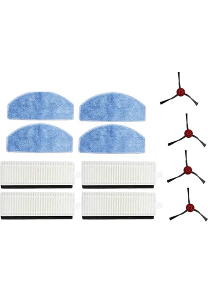 Laresar Mars 01 /lubluelu SL68 Elektrikli Süpürge Aksesuarları Için 12 Adet Yan Fırça Paspas Filtresi (Yurt Dışından)
