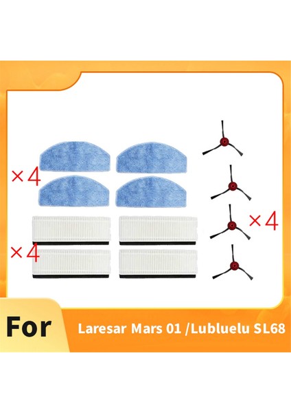 Laresar Mars 01 /lubluelu SL68 Elektrikli Süpürge Aksesuarları Için 12 Adet Yan Fırça Paspas Filtresi (Yurt Dışından) fiyatları