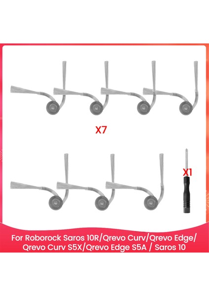 Roborock Saros 10R, Qrevo Curv, Qrevo Edge, Qrevo Curv S5X, Qrevo Edge S5A ve Saros 10 Robot Süpürge Için Yan Fırça (Yurt Dışından)