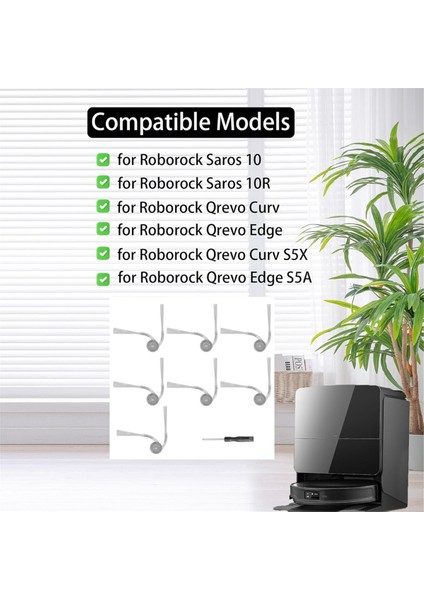 Roborock Saros 10R, Qrevo Curv, Qrevo Edge, Qrevo Curv S5X, Qrevo Edge S5A ve Saros 10 Robot Süpürge Için Yan Fırça (Yurt Dışından) fiyatları