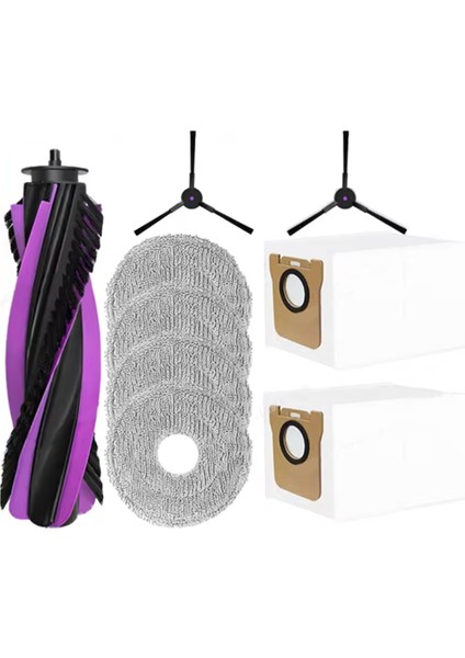 Jonr P20 Pro Robot Süpürge Yedek Parçaları Için 9 Adet Ana Fırça Yan Fırça Paspas Bezi Toz Torbası (Yurt Dışından)