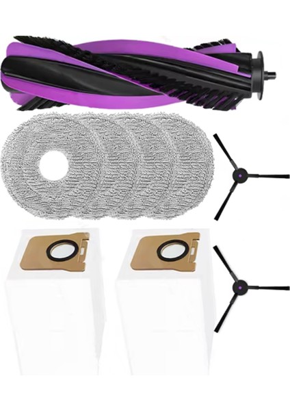 Jonr P20 Pro Robot Süpürge Yedek Parçaları Için 9 Adet Ana Fırça Yan Fırça Paspas Bezi Toz Torbası (Yurt Dışından) modelleri