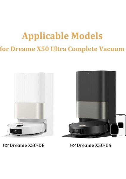 Dreame X50 Ultra COMPLETE/L50 Pro Ultra Elektrikli Süpürge Ana Yan Fırça Hepa Filtreler Paspas Pedleri Toz Torbaları (Yurt Dışından) modelleri