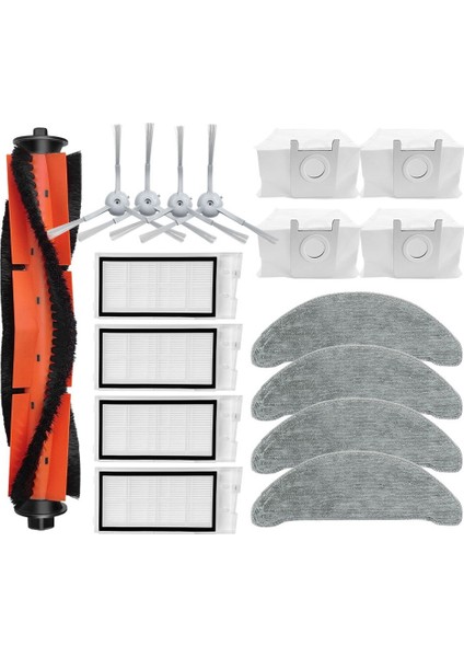 Eve Plus SDJ01RM Robot Vakum Yedek Parça Aksesuarları Ana Yan Fırça Hepa Filtre Paspas Toz Torbası (Yurt Dışından)