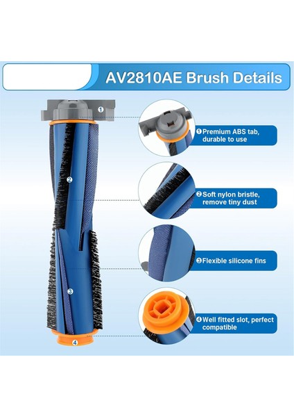 Shark Aı Robot AV2501S AV2501AE RV2310 RV2310AE AV2610WA AV2310AE Vakumlu Fırça Rulosu Için Yedek Fırça Rulosu (Yurt Dışından) fırsatları