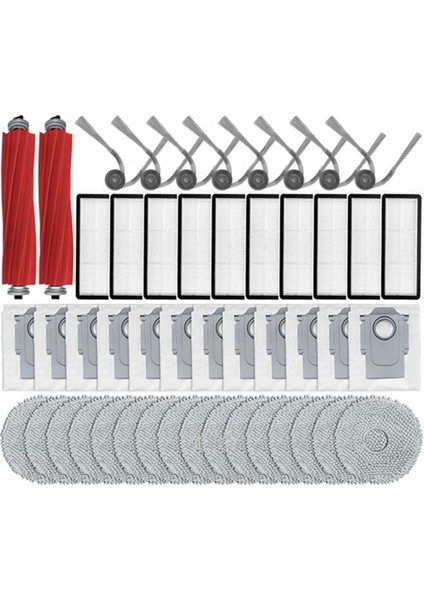 Roborock Qr 798 / Qr 598 / Qv 35A / Qv 35S Aksesuarları Ana Fırça Hepa Filtre Toz Torbası Paspas Bezi Yedek Parçalar (Yurt Dışından)