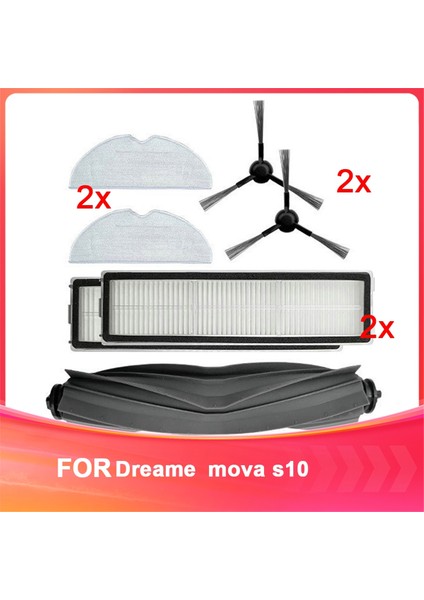 Dreame Mova S10 Süpürme Robotu Aksesuarları Yedek Kiti Için Uygun 1 Set Süpürme Robotu Sarf Malzemeleri, (Yurt Dışından)