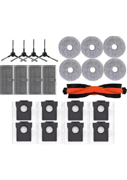23 Adet L10S Pro Ultra Isı Elektrikli Süpürge Aksesuarları Ana Yan Fırça Filtre Paspas Bezi Toz Torbası Yedek Parça (Yurt Dışından)