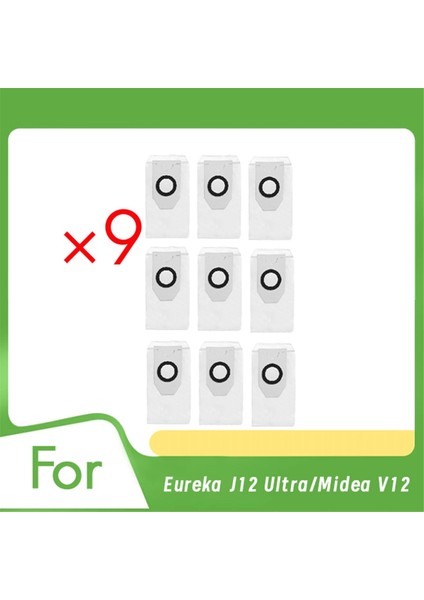 Eureka J12 Ultra/midea V12 Süpürge Aksesuarları Sarf Malzemeleri Toz Torbası Dokumasız Çanta Için 9 Adet Toz Torbası (Yurt Dışından)