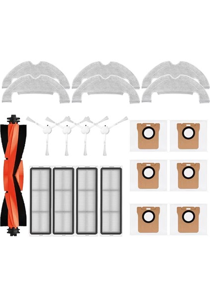 Xiaomi Robot Vakum X10 Yedek Parça Aksesuarları Ana Yan Fırça Hepa Filtre Paspas Bezi Toz Torbaları (Yurt Dışından)