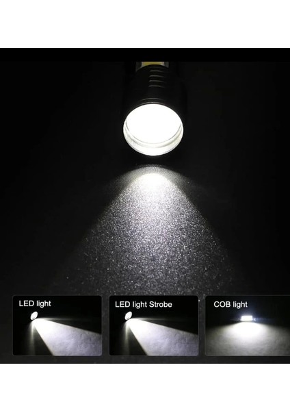 Wuben WB-017 Zoomlu Şarjlı Cob LED Güçlü El Feneri