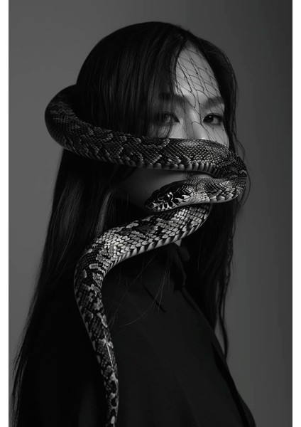 Kadına Sarılan Yılan V1 Ev Duvar Salon Güzellik Salonu Ofis Dükkan Dekarasyon Kanvas Tablo fiyatları