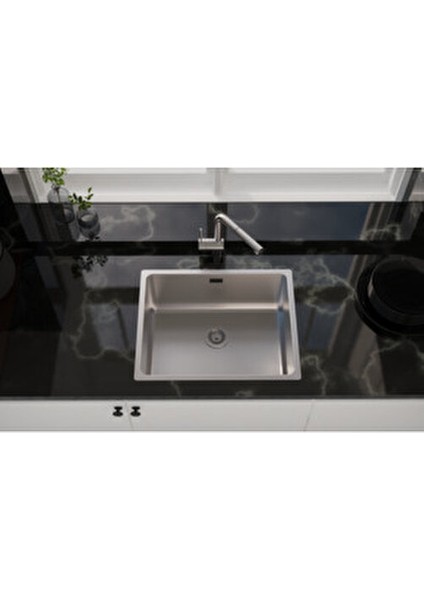 Paslanmaz Çelik Evye 40x50cm (As 359) ve Sifon Takımı